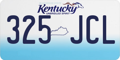 KY license plate 325JCL