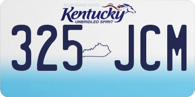 KY license plate 325JCM