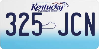 KY license plate 325JCN