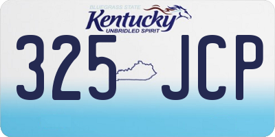 KY license plate 325JCP