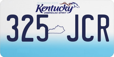 KY license plate 325JCR