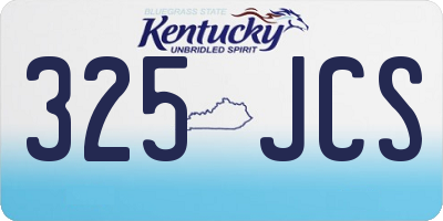 KY license plate 325JCS