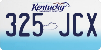 KY license plate 325JCX