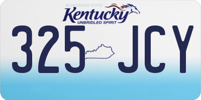 KY license plate 325JCY