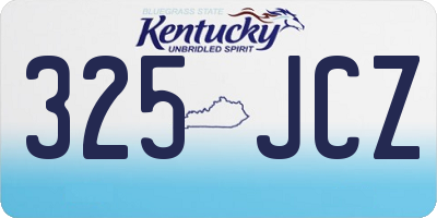 KY license plate 325JCZ