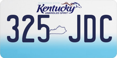 KY license plate 325JDC