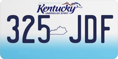KY license plate 325JDF
