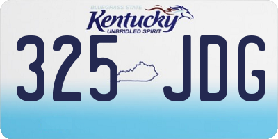 KY license plate 325JDG