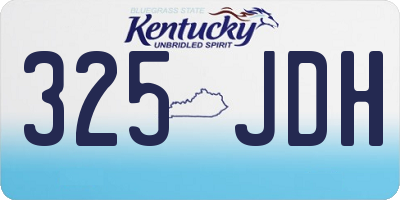KY license plate 325JDH