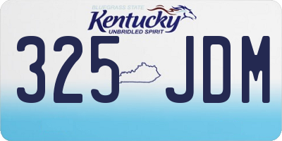 KY license plate 325JDM