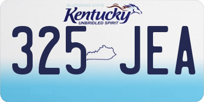 KY license plate 325JEA