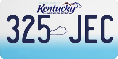 KY license plate 325JEC