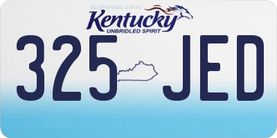 KY license plate 325JED