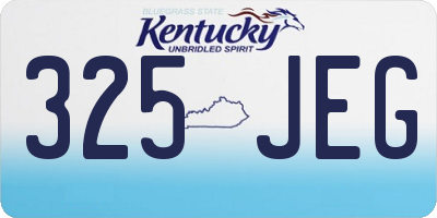 KY license plate 325JEG