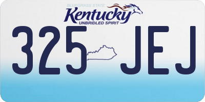 KY license plate 325JEJ