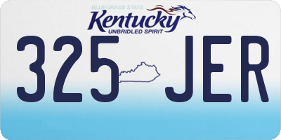 KY license plate 325JER