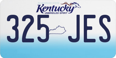 KY license plate 325JES