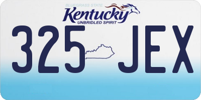 KY license plate 325JEX