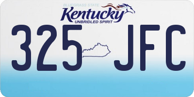 KY license plate 325JFC