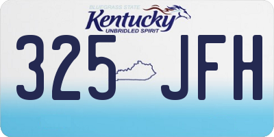 KY license plate 325JFH