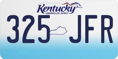 KY license plate 325JFR