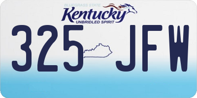 KY license plate 325JFW