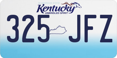 KY license plate 325JFZ