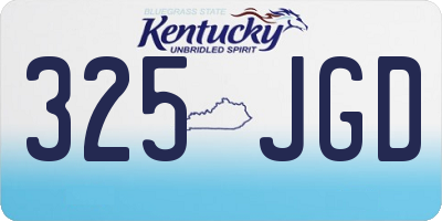 KY license plate 325JGD
