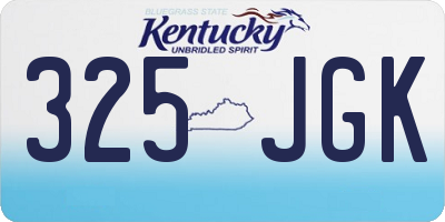 KY license plate 325JGK