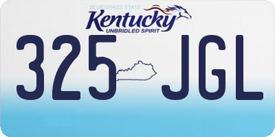 KY license plate 325JGL