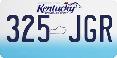 KY license plate 325JGR