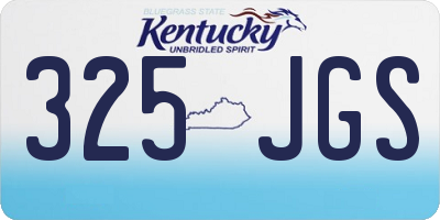 KY license plate 325JGS
