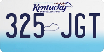 KY license plate 325JGT