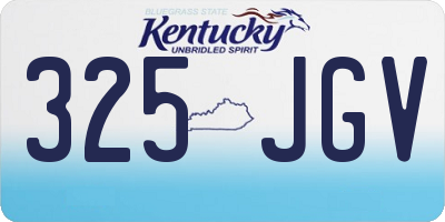KY license plate 325JGV