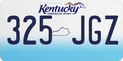 KY license plate 325JGZ