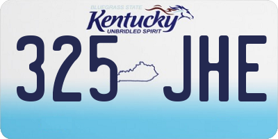 KY license plate 325JHE