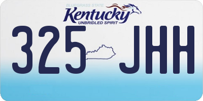 KY license plate 325JHH