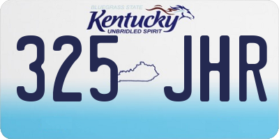 KY license plate 325JHR