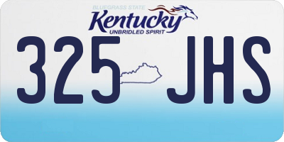 KY license plate 325JHS