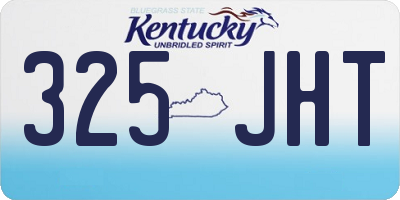 KY license plate 325JHT