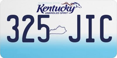 KY license plate 325JIC