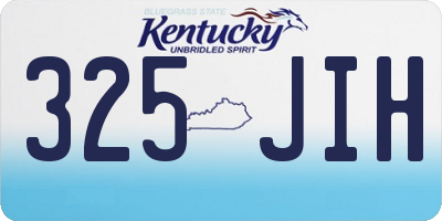 KY license plate 325JIH