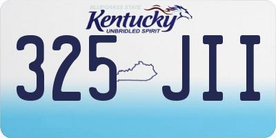 KY license plate 325JII