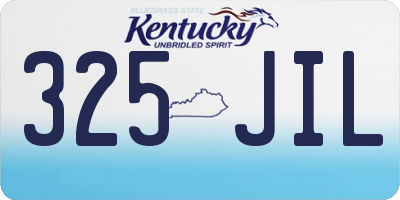 KY license plate 325JIL
