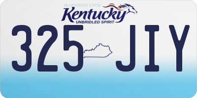 KY license plate 325JIY
