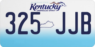 KY license plate 325JJB
