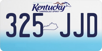 KY license plate 325JJD