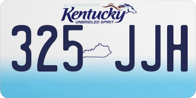 KY license plate 325JJH