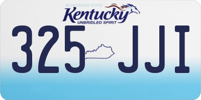 KY license plate 325JJI