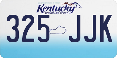 KY license plate 325JJK